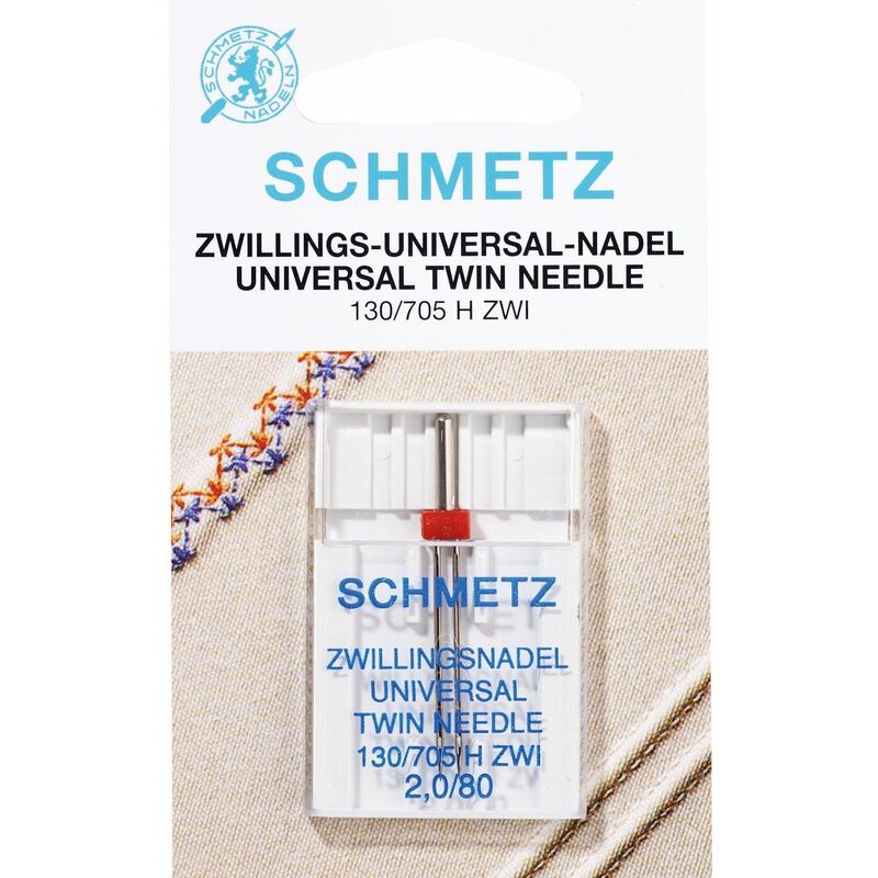 Schmetz universal double needle, 2mm/80, 130/705H ZWI ZWI