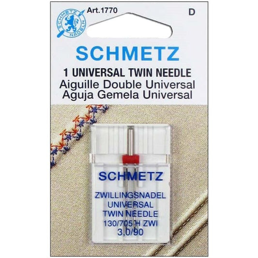 Schmetz universal double needle, 3mm/90, 130/705H ZWI ZWI