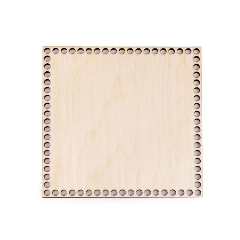 Wooden bottom for knitted baskets, 16x16cm, 790352
