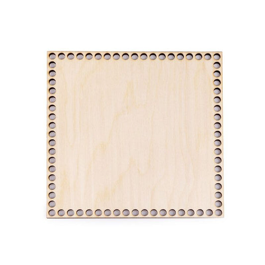 Bază din lemn pentru coșuri tricotate, 16x16cm