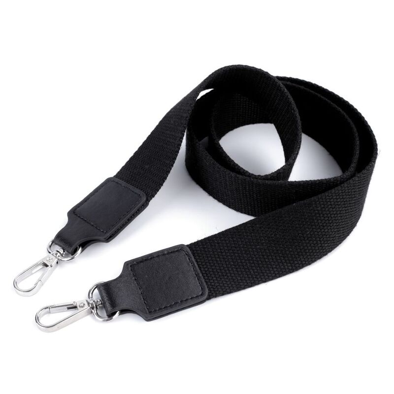 Curea geanta din chinga cu carabine, negru, 3.8cm, 113cm, 