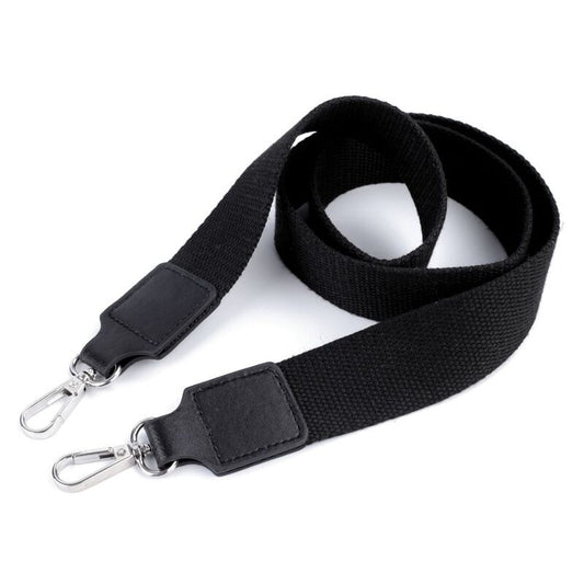 Curea geanta din chinga cu carabine, negru, 3.8cm, 113cm, 