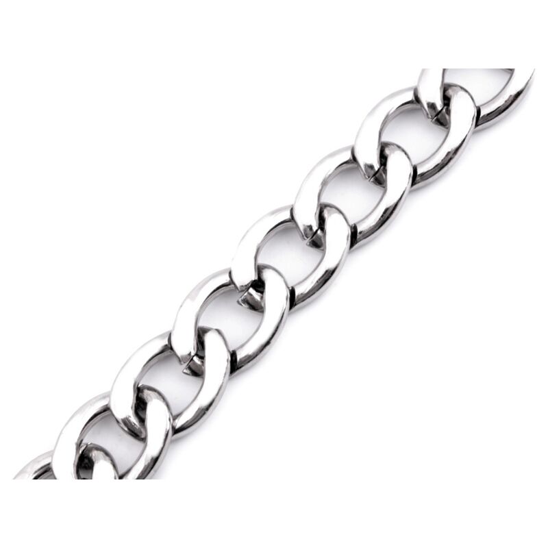 Flat metal chain for bags, 1m, without fastening system - 780911