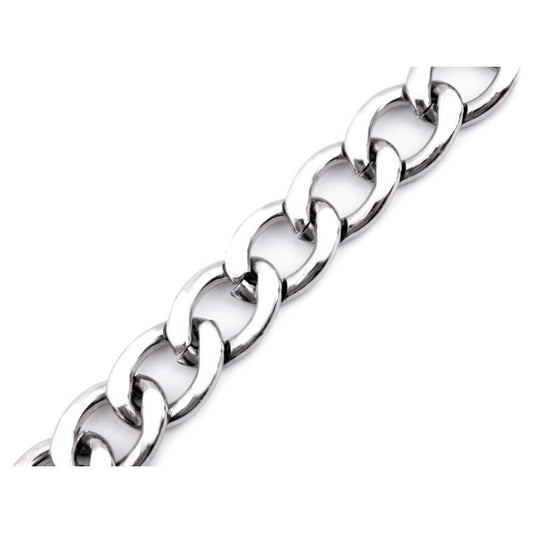 Flat metal chain for bags, 1m, without fastening system - 780911