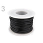 Eco leather cord for decorations, 1.5mm x 25m - 310095, black