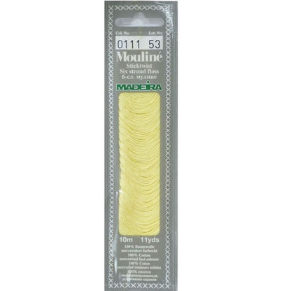 Cotton embroidery thread Mouline Madeira - 0101 - light cream