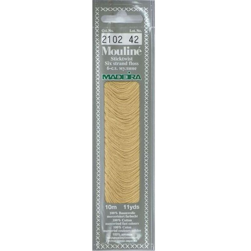 Cotton embroidery thread Mouline Madeira - 0101 - light cream