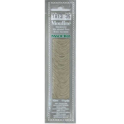 Cotton embroidery thread Mouline Madeira - 0101 - light cream
