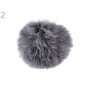 Pom pompoms / artificial fur mot, 6cm, gray