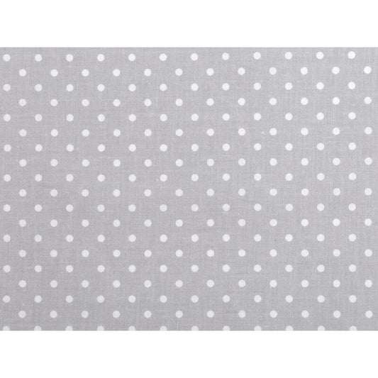 Material cotton, 3mm polka dots, light gray, 160cm, 0.5m/piece