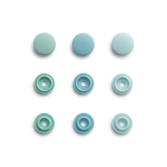 Round plastic staples, PRYM, 9mm, light blue, 36 pcs/set