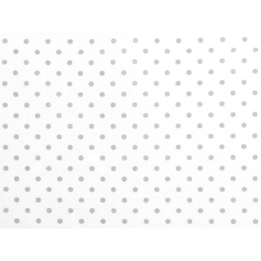 Material bumbac,  buline 2-3mm, gri pe alb, 160cm, 0.5m/buc