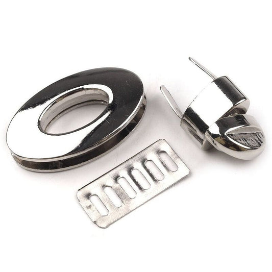 Închizător poșete, metalic, oval, 23x37mm