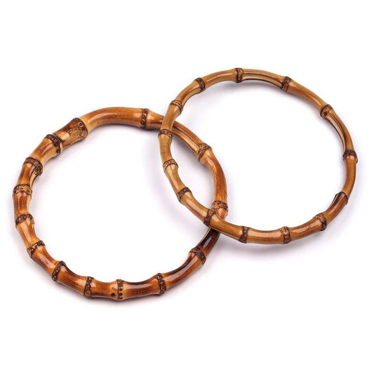 Maner cerc din bambus, baza prinzator de vise, 15cm