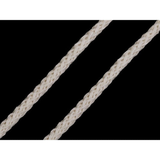 Șnur  împletit pentru vipușcă sau macrame, bej deschis, 4mm, 5m