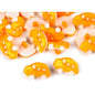 Button decoration plastic, 11x17mm, 5pcs, 120606, cars, orange