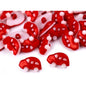 Button decoration plastic, 11x17mm, 5pcs, 120606, cars, orange