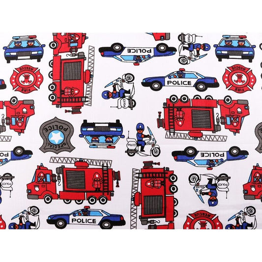 Material cotton, police, fire, 160cm, 0.5m/piece