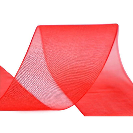 Organza ribbon 40mm - ferrari red - 3m per card