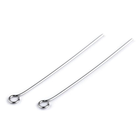 Ace bijuterii cu capăt buclă din oțel, 10buc/set