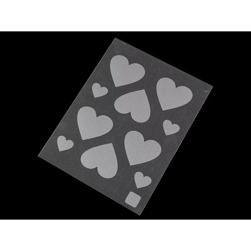 Petice termoadezive reflectorizante, gri