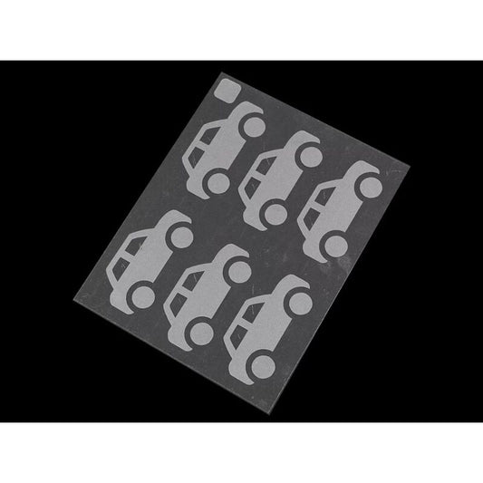 Heat-adhesive reflective patches, gray