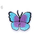 Thermoadhesive embroidered appliqué, butterfly, 36 x 40mm