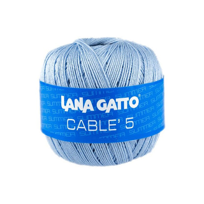 Fir de croșetat Lana Gatto, Cable 5 din bumbac, 50g
