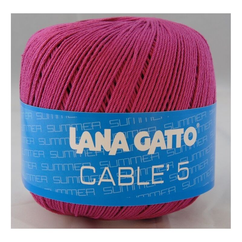 Fir de croșetat Lana Gatto, Cable 5 din bumbac, 50g