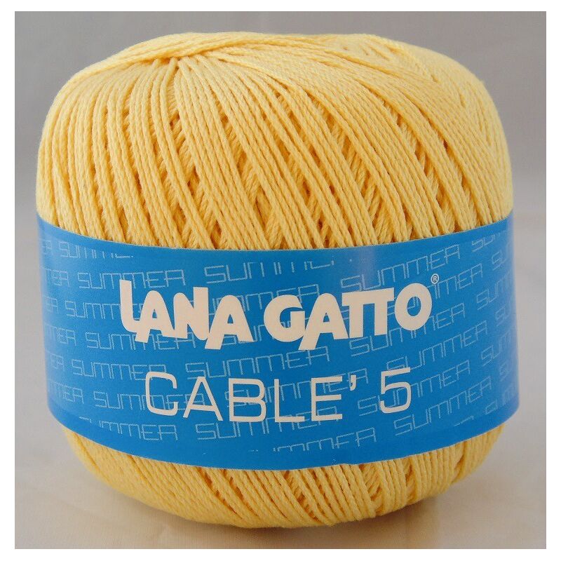 Fir de croșetat Lana Gatto, Cable 5 din bumbac, 50g