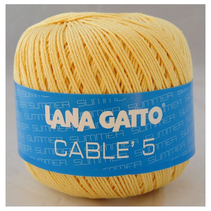 Fir de croșetat Lana Gatto, Cable 5 din bumbac, 50g