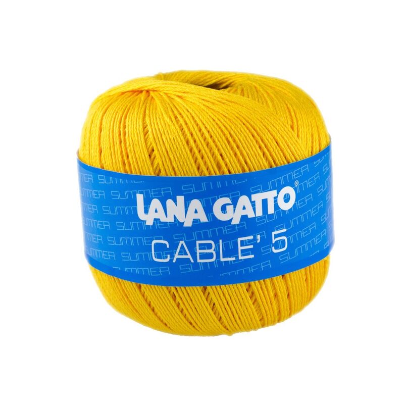 Fir de croșetat Lana Gatto, Cable 5 din bumbac, 50g