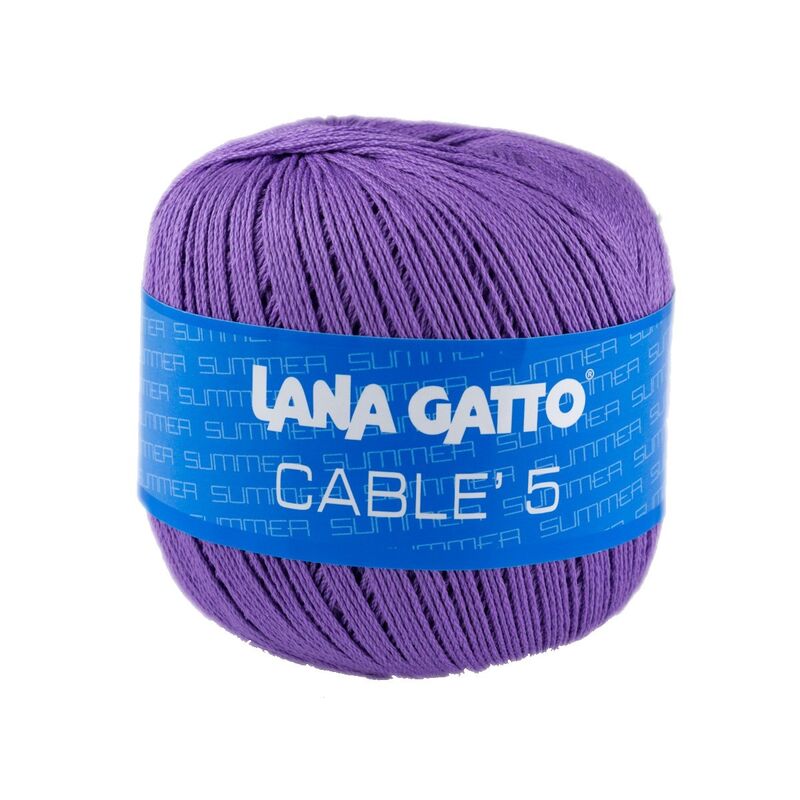 Fir de croșetat Lana Gatto, Cable 5 din bumbac, 50g
