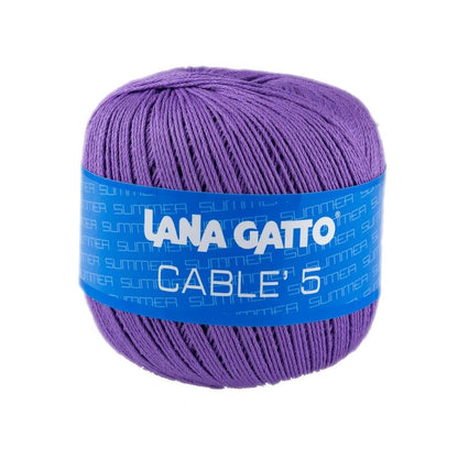 Fir de croșetat Lana Gatto, Cable 5 din bumbac, 50g