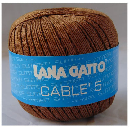 Fir de croșetat Lana Gatto, Cable 5 din bumbac, 50g