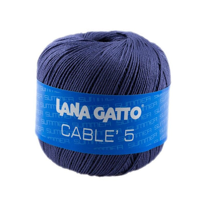 Fir de croșetat Lana Gatto, Cable 5 din bumbac, 50g
