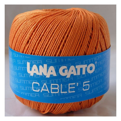 Fir de croșetat Lana Gatto, Cable 5 din bumbac, 50g