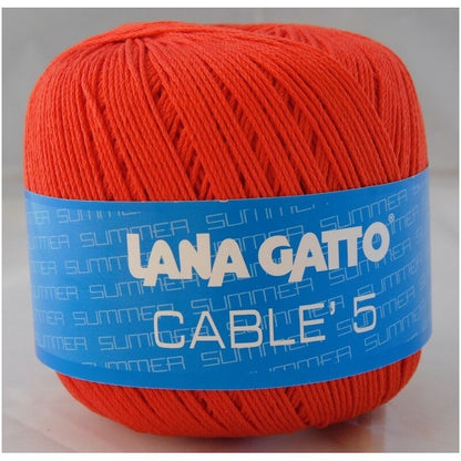 Fir de croșetat Lana Gatto, Cable 5 din bumbac, 50g