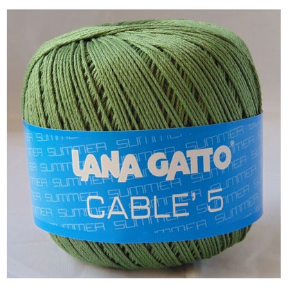 Fir de croșetat Lana Gatto, Cable 5 din bumbac, 50g