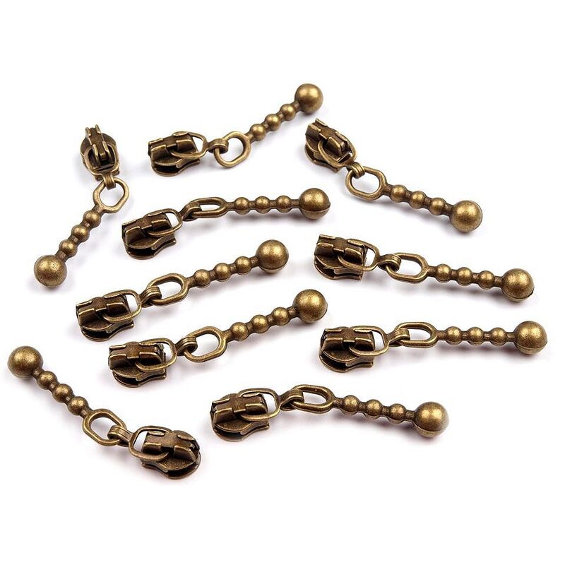 Slider zipper, spiral, scalloped, 1 pc