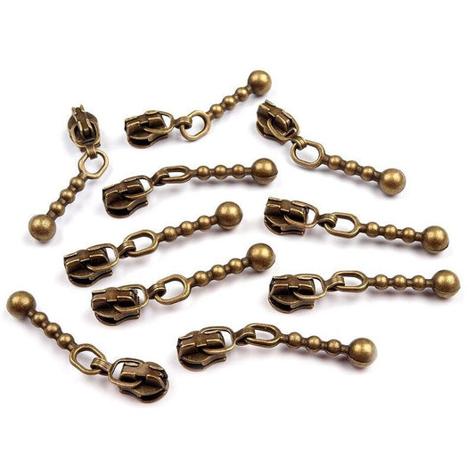 Slider zipper, spiral, scalloped, 1 pc