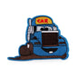 Aplicație termoadezivă brodată camion vesel, 72x90mm, 1buc