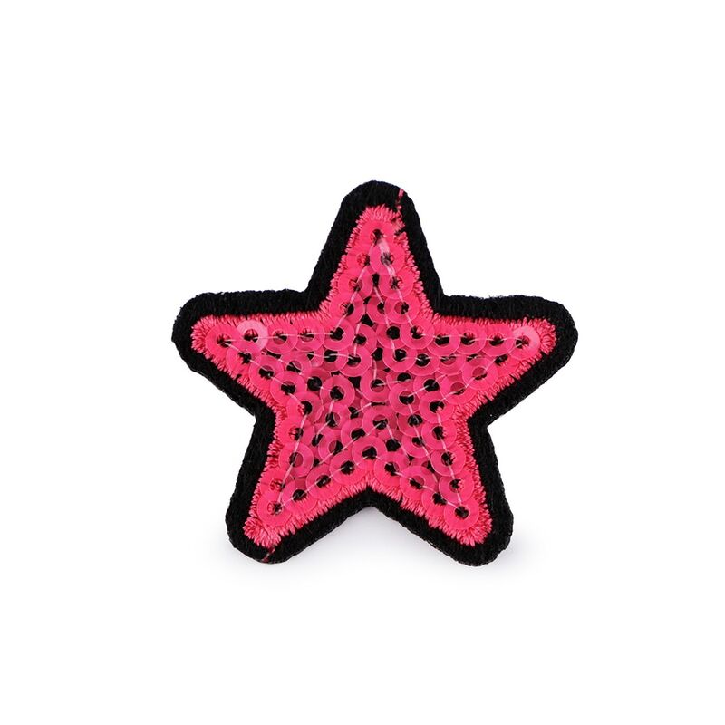 Aplicație termoadezivă stea cu paiete, diferite culori