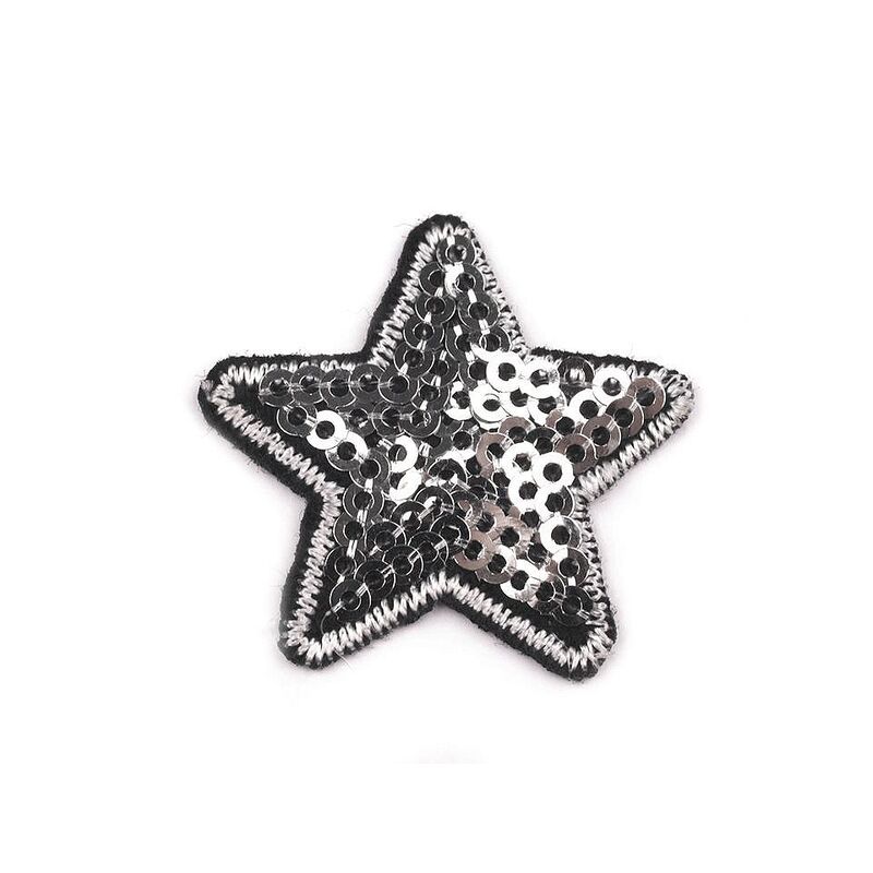Aplicație termoadezivă stea cu paiete, diferite culori