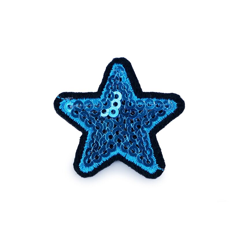 Aplicație termoadezivă stea cu paiete, diferite culori