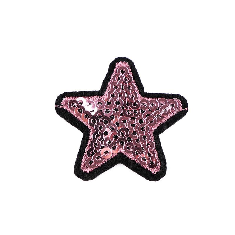 Aplicație termoadezivă stea cu paiete, diferite culori