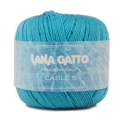 Fir de croșetat Lana Gatto, Cable 5 din bumbac, 50g