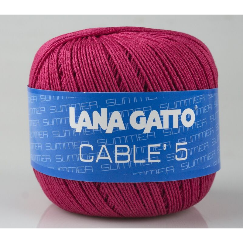 Fir de croșetat Lana Gatto, Cable 5 din bumbac, 50g