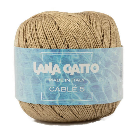 Fir de croșetat Lana Gatto, Cable 5 din bumbac, 50g