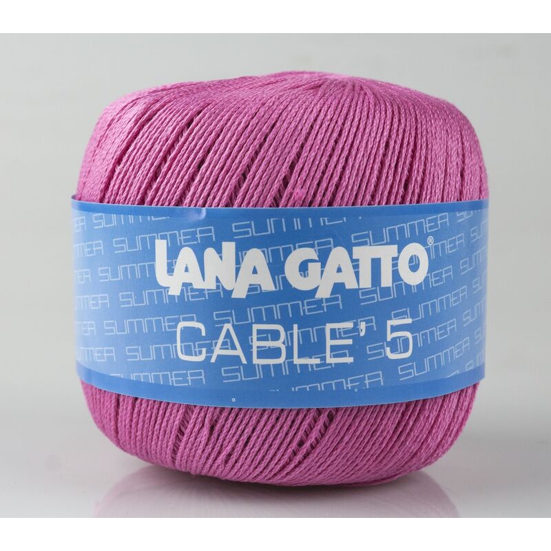 Fir de croșetat Lana Gatto, Cable 5 din bumbac, 50g